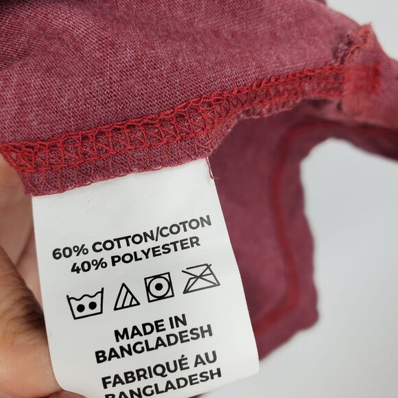 River Wear Elk Lake Canada Red Long Sleeved Hooded Shirt Size Large - Picture 5 of 9